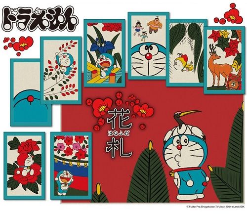 花札の絵柄にドラえもんファミリーがあふれる ドラえもん花札 が可愛い 和雑貨 雑貨 インテリア Japaaan